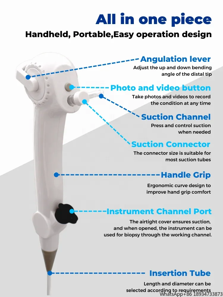 Medical Portable Digital Video ENT Endoscope Flexible Video Bronchoscope Laryngoscope ENT Electronic Flexible endoscope