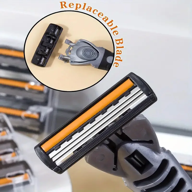 High Quality Man Safety Razor Blade 3 Layer German Stainless Steel Shaving Cartridges Compatible Mach Shaver