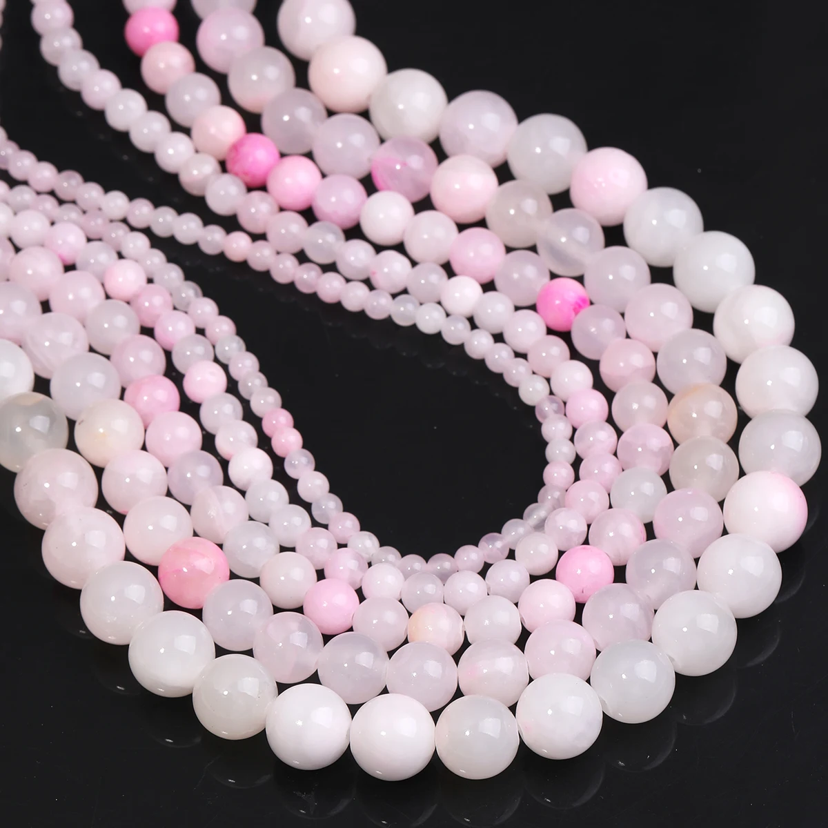 

Natural Stone Pink Cyan Jade Beads Round Loose Spacer Bead For Jewelry Making Diy Bracelet Necklace Accessroy Finding 15"