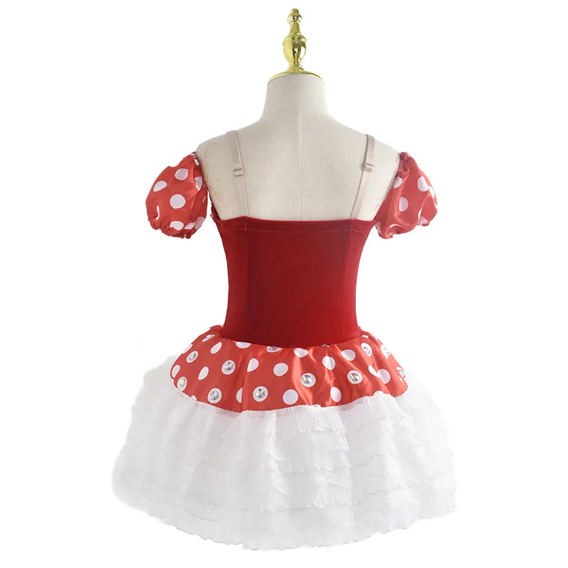 Robe Tutu de ballerine rouge Giselle, longue Costume de danse pour filles et femmes, robe de danse de Ballet pour spectacle sur scène