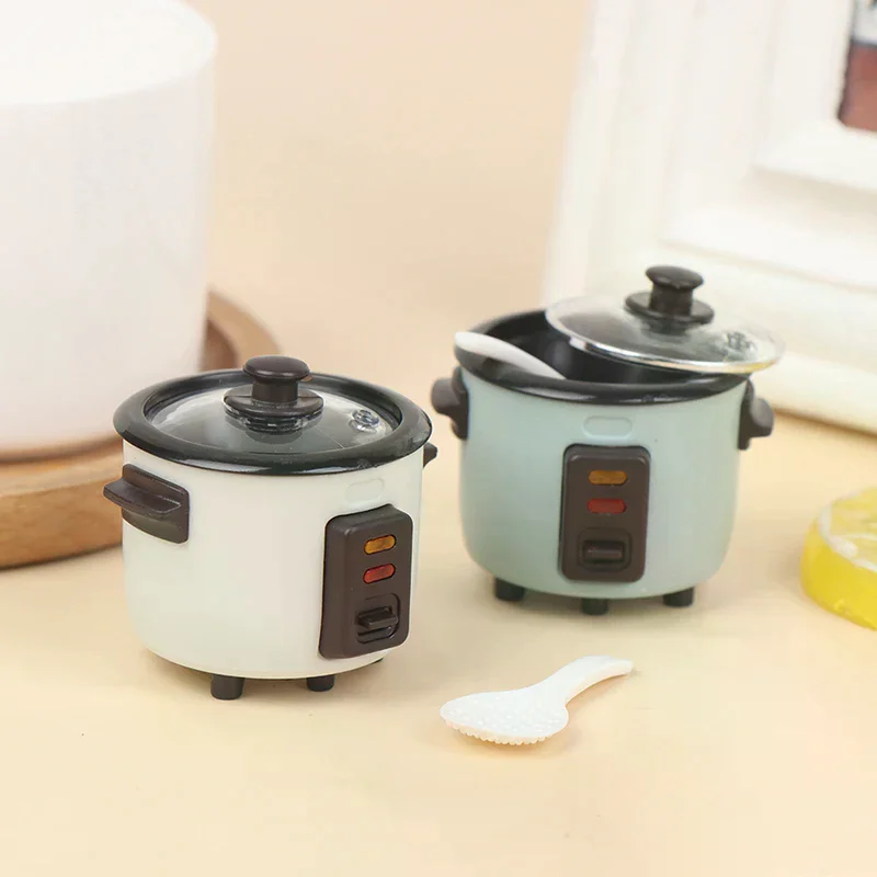 

1:12 Dollhouse Mini Rice Cooker W/ Rice Spoon Kitchen Kitchenware Cooking Model For Kids Creative Play