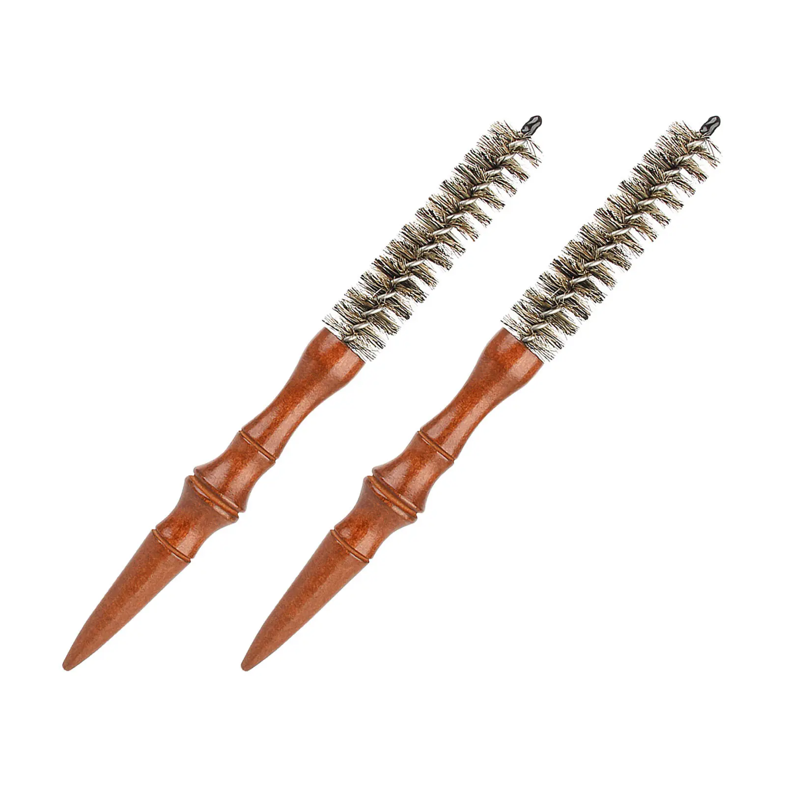 

2Pcs Compact Spiral Design Curling Roll Comb Anti-Frizz Boar Bristle Hair Brush for Curly Styling Blow Drying Bangs Lifting