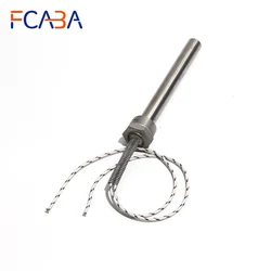 FCABA 304 Stainless Steel Threaded Single End Heating Tube Cartridge Heater 16x250mm 1500W 220V/110V/380V DN20 (25mm)