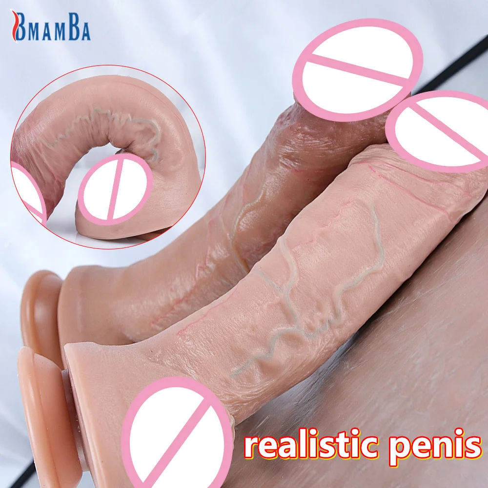 Huge Dildo Realistic Females Masturbation Soft Silicone Penis Big Dick Suction Cup G Spot Stimulate Anal Sex Toy for Women Man