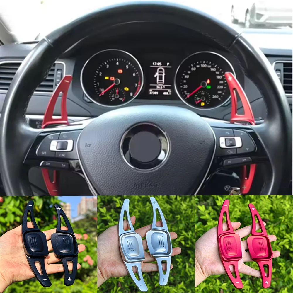 Car Steering Wheel Extension Shifter For Volkswagen Golf7.5 MK7 Golf8 MK8 VW POLO MK6 Touareg Aluminum DSG Gear Shift Paddle