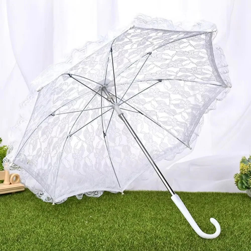 Vintage Lace Bride Wedding Umbrella Mini Embroidery Sunshade Umbrella Palace Umbrella Stage Perform Props