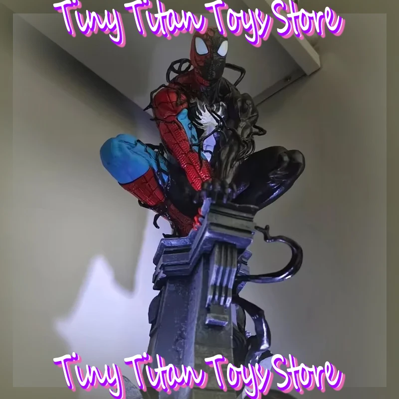 

Marvel Spider-Man Action Figure Comics Venom Symbiosis Series Plug-In Garage Kit Glow Model Statue Collectible Kids Gift Fans
