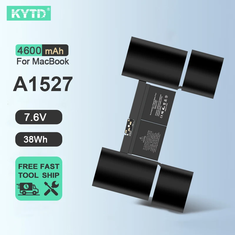 

KYTD A1527 A1705 Laptop Battery For APPLE Macbook pro 12" A1534 2015 2016 2017 year MF855 MJY32CH/A MK4M2 EMC2746 EMC2991