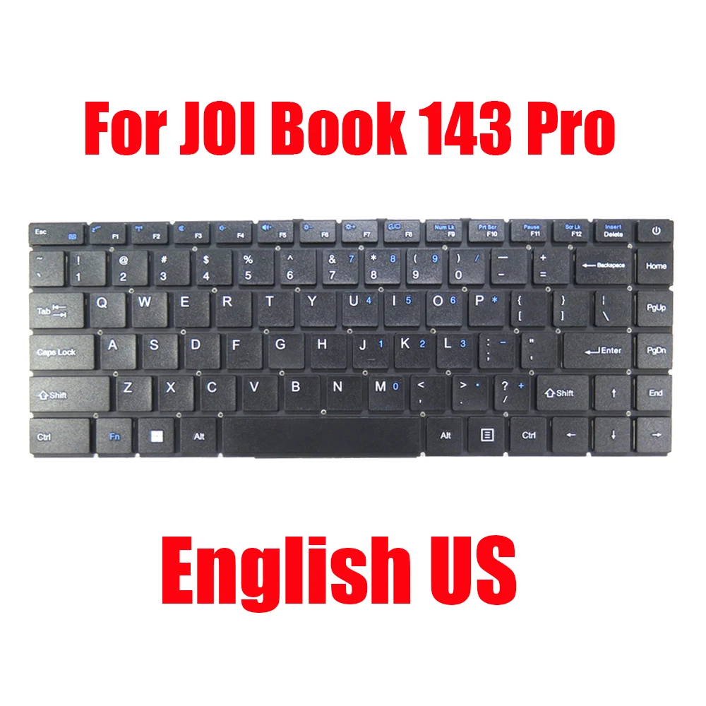 Replacement Laptop Keyboard For JOI Book 143 Pro IL14N04W IL14N04W202109X1426 English US Black Without Backlit New