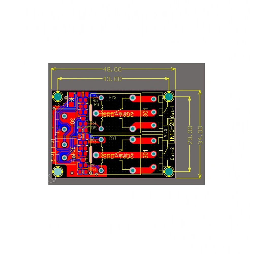 DC5V/12V/24V 2-channel Relay Module High-level Effective Relay Expansion Board 10A Relay Board for Industrial Equipment Control