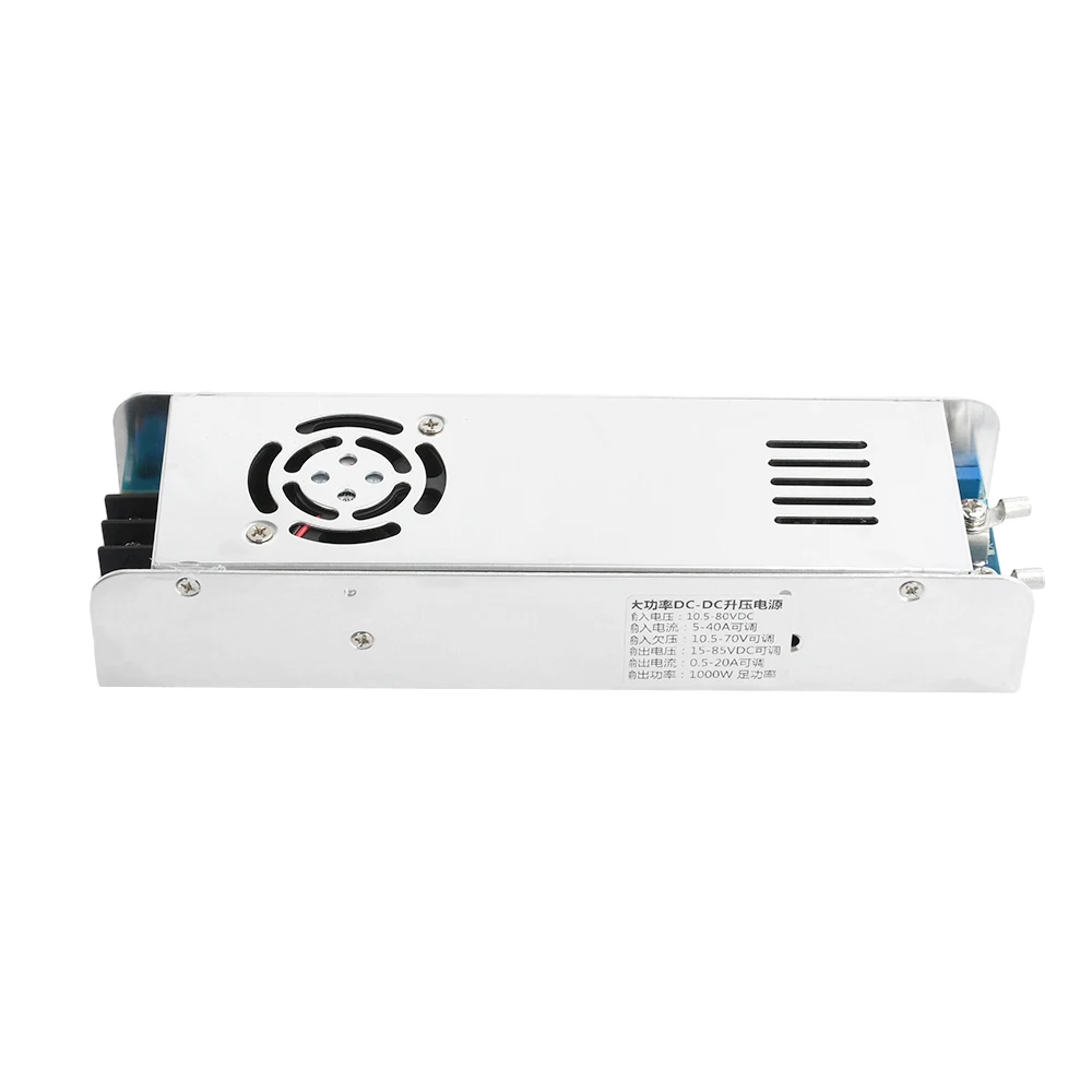 DC-DC 1000W Boost Module 10.5-75V to 12-85V Boost Constant Voltage Constant Current Adjustable Power Board with short circuit