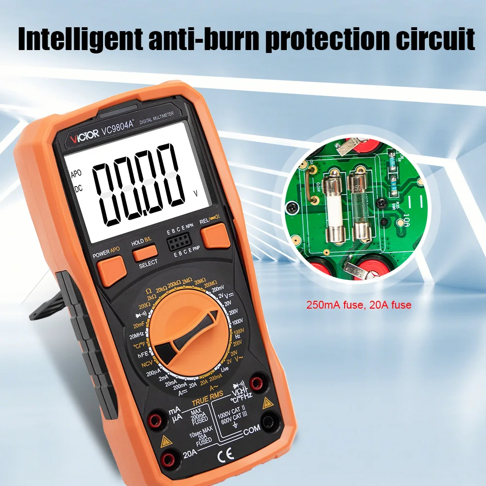 victor Vc9804a+ multi tester digital multimeter with inductance function