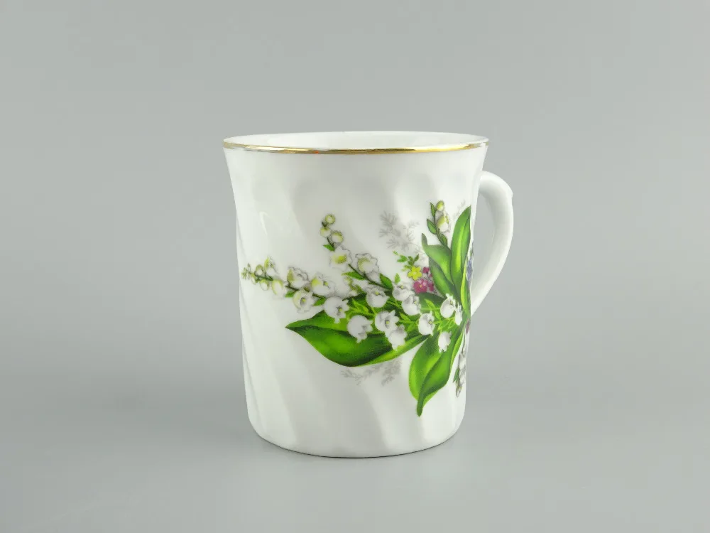 Chinese Vintage Season Flower Coffee Cup Creative European Phnom Penh Ceramic Printed Cup Drink Gift