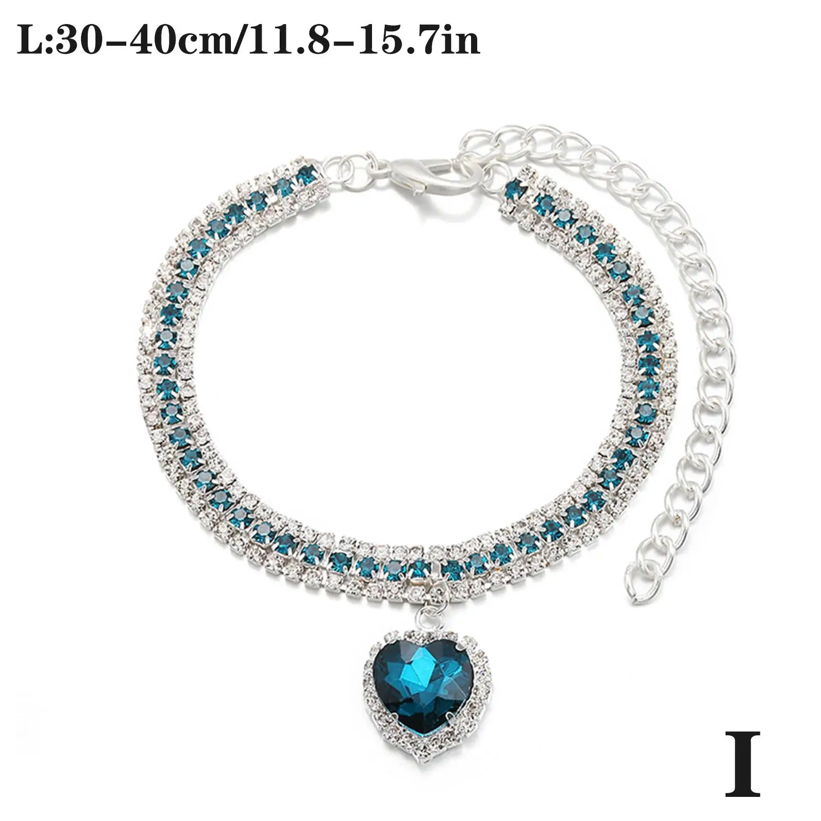 Luxus Kristall Katze Kragen Liebe Anhänger Halskette Haustier Kragen Einstellbare Kleine Hund Katze Hals Ring Strass Kragen Haustier Zubehör – Detail 26