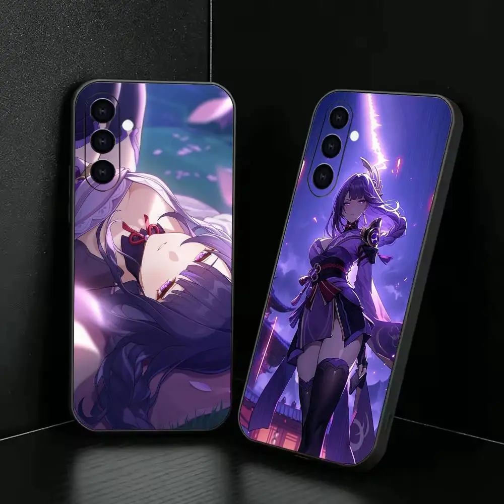 Raiden Shogun G-Genshin Phone Case For Samsung Galaxy A73,A72,A71,A70,A53,A52,A51,Others Soft Black Cover