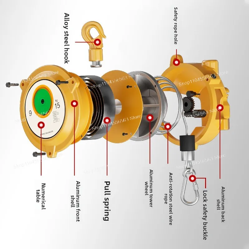 EW Spring Balancer - Extended Hook Load Lifter with Bidirectional Lock, Telescopic Balance Hanger for Lifting Assistance​