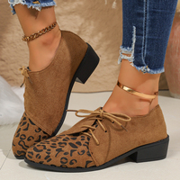 Plus Size Women's Shoes Spring Autumn New Style European Fashion Casual Front Lace Up Platform Shoes Rubber Sole Retro Design