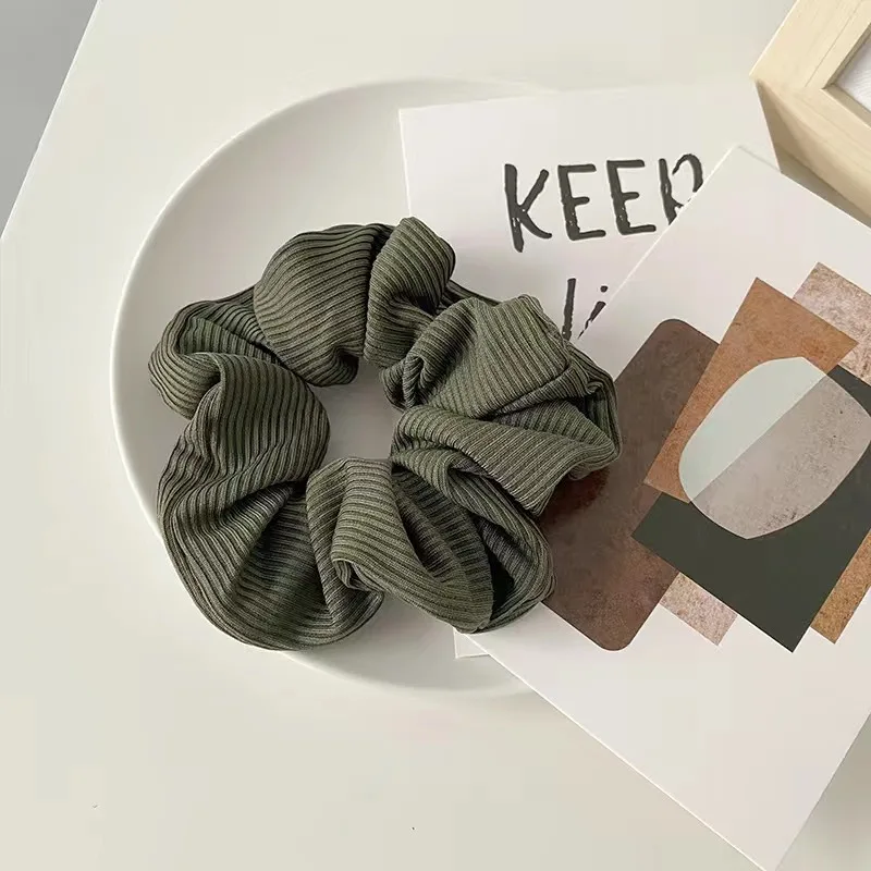 Commercio all'ingrosso 6 pz/pacco Donne Ragazze Microfibra Scrunchie Pack Tessuto Lavorato A Maglia Chouchou Lotto Coreano Giappone Moda Scrunze Set 2022