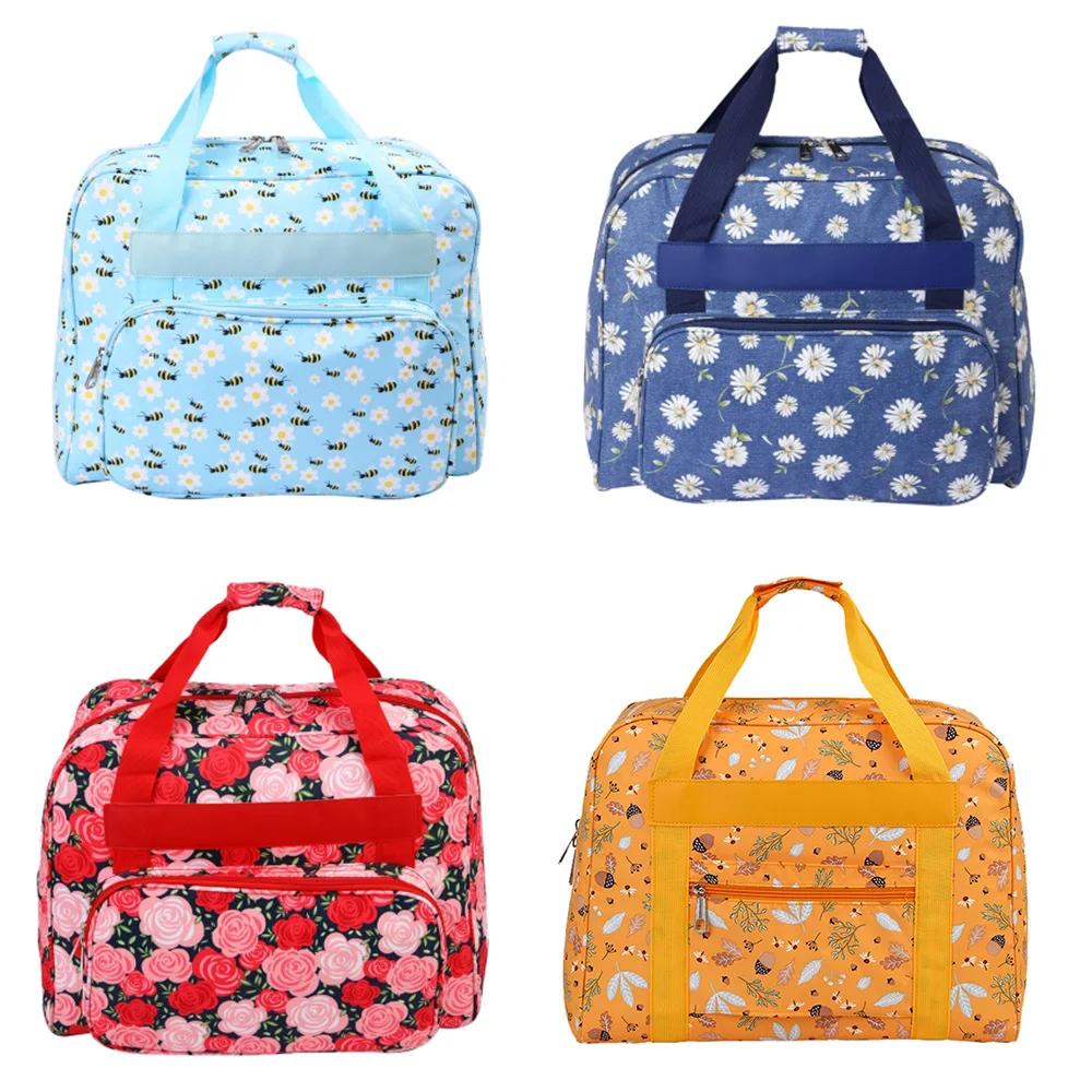 

Многоцветная сумка для хранения швейной машинки с цветочным принтом - портативный дорожный органайзер для швейной машинки