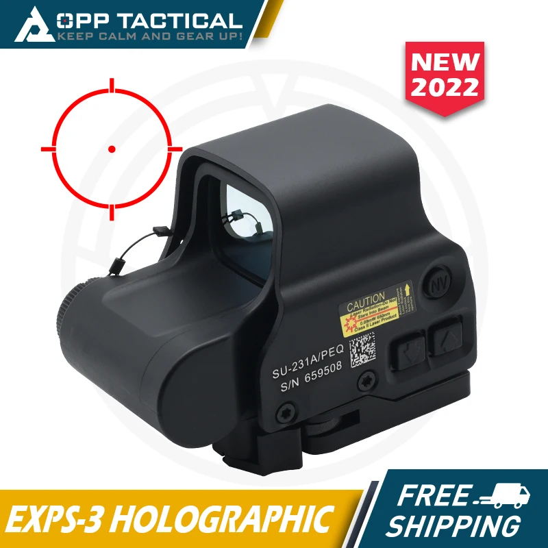 2022 New Version Evolution Gear EXPS-3 Night Vision Red Dot 558 Holographic for Rifle Airsoft and Hunting with Full Markings