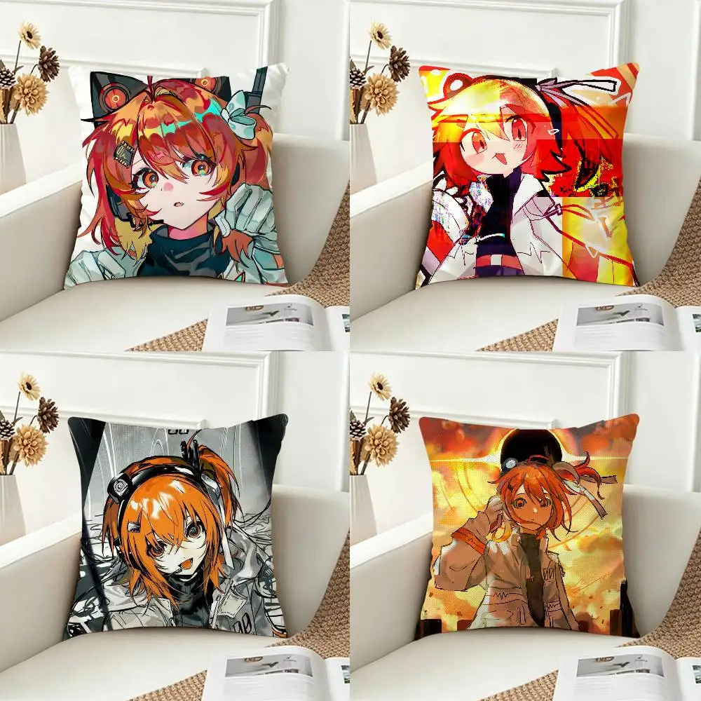 Cute A-Adachi R-Rei   Double-sided Printed Square Decorative Cushion Cover for Sofa Living Room Home Decor