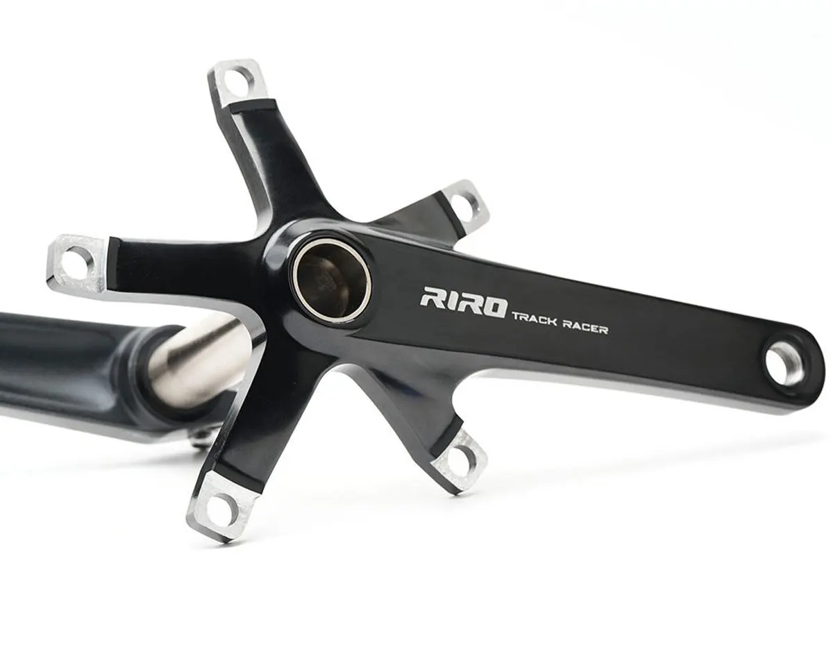RIRO Superleichte Rennrad-Kurbelgarnitur aus Aluminiumlegierung, Hollowtech 144 BCD, Single-Speed Fixed-Gear-Fahrrad mit 51T Kettenblatt – Detail 15