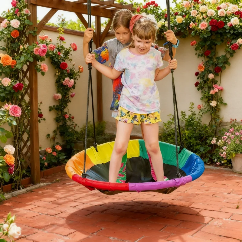 Garden Hammock Indoor Suspended Swing For Kid Hanging Rocking Chair Outdoor Oxford cloth is strong and wear-resistant Swing image 2