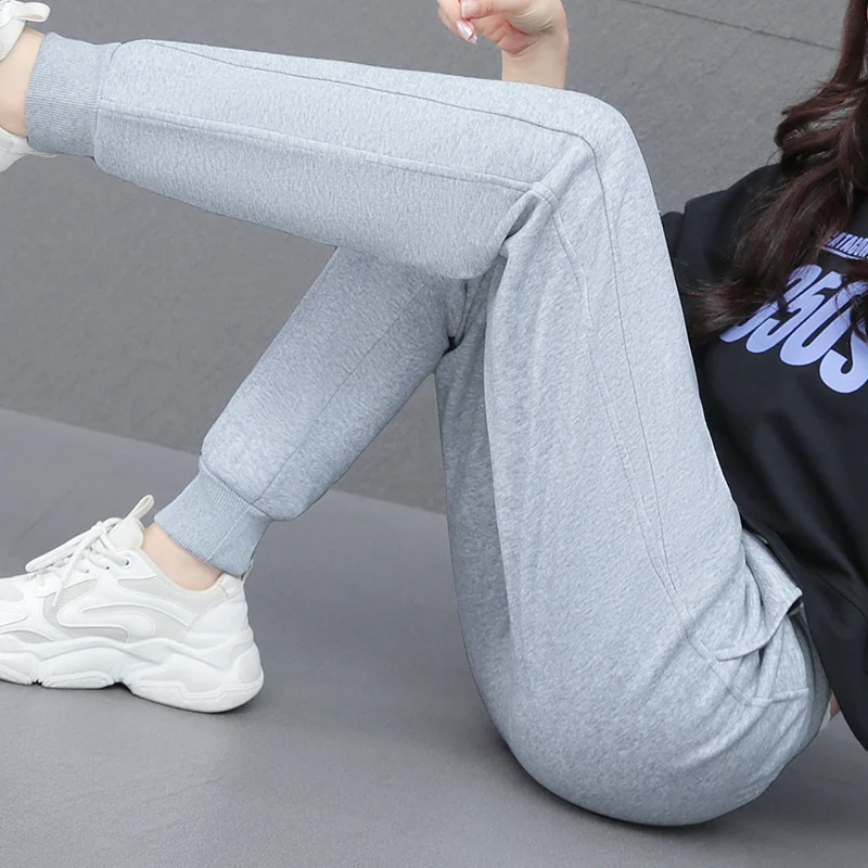 New Lady Spring Summer Loose Comfortable Versatile High Waist Casual 9-Point Pants Women'S Fashion Autumn Winter Sports Trousers