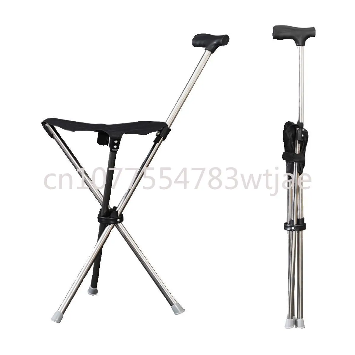 

Elderly Crutch Stool Climbing Crutches Non-Slip Cane Stick Foldable and Portable Seat Elderly Chair Crutches Cane