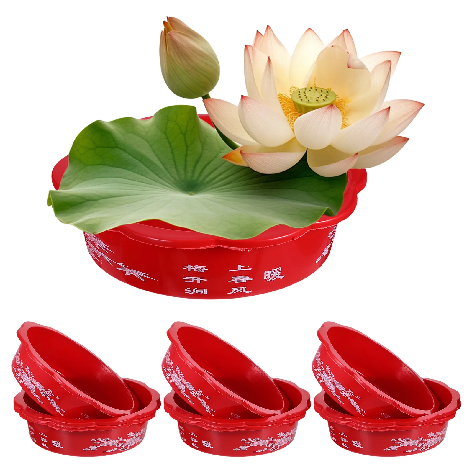 

10pcs Hydroponic Flower Pot Garden Planter For Narcissus Bowl Water Lilies Durable Plastic Pots Indoor Outdoor Bowl Planters