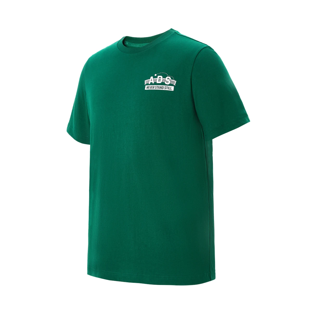 

Adidas Men's Green Short - Sleeve T - Shirt, Crew Neck, "NEVER STAND STILL" Graphic Print, for Casual & Sports