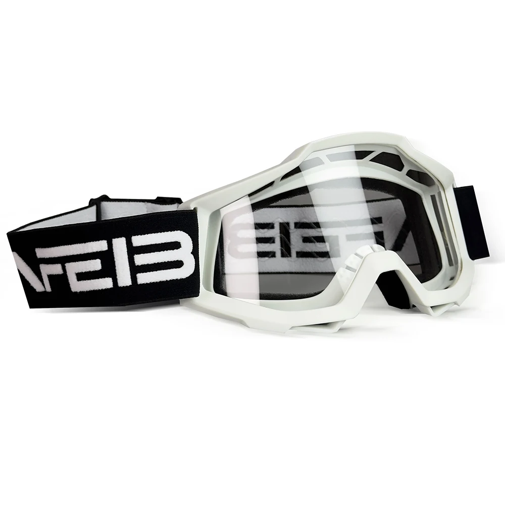 แว่นตาสำหรับขี่มอเตอร์ไซค์วิบากสีดำแบบ unisex 1 ชิ้น - ป้องกันรังสียูวี 400 ป้องกันฝ้า ทนต่อแรงกระแทก สำหรับหมวกกันน็อคจักรยานวิบาก