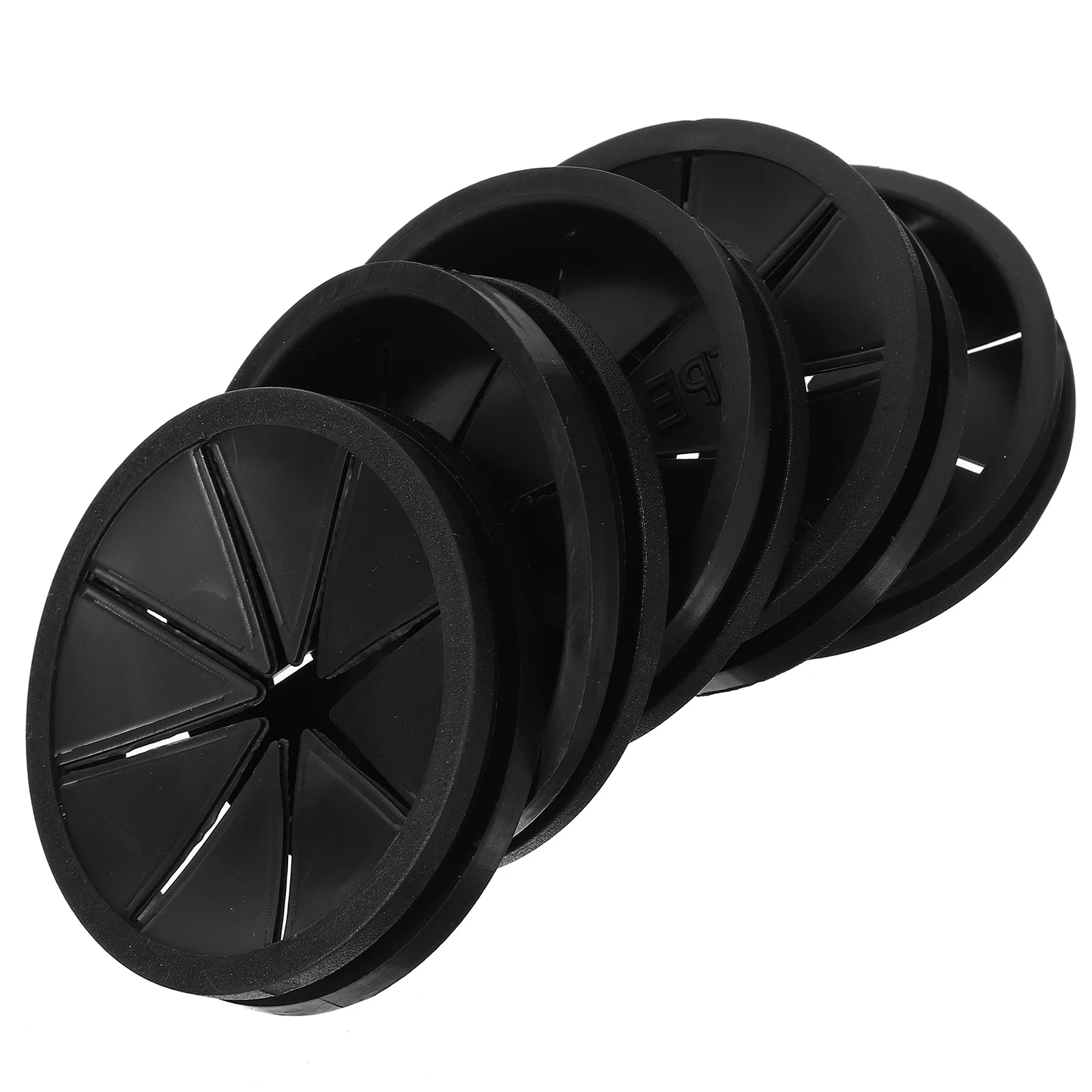

5 pcs Computer Desk Grommet Cable Management Wire Organizer Flexible Opening Durable Premium For Home Office Use Black Seal Ring