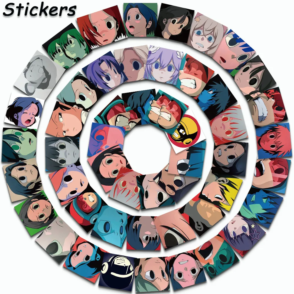 

47Pcs Cartoon Anime Avatar Stickers Cool Purikura For Character Surrounding Laptop Fridge Skateboards DIY Decorative Decals