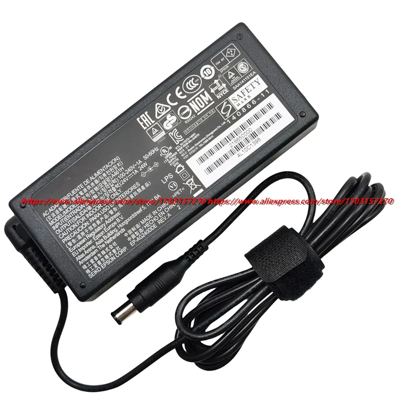 Original 24V 1A AC DC Adaptor Charger For Epson WF-100 Portable Inkjet Printer 24V1A PX-S05B B581A A462E Power Supply AC Adapter