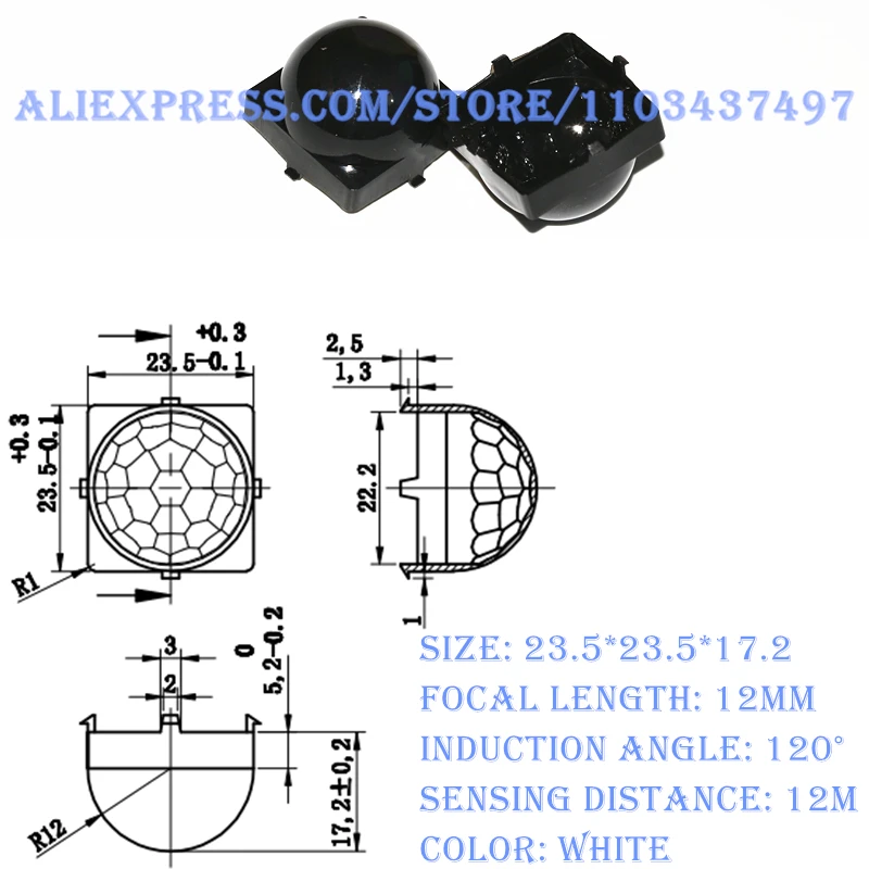 1Pcs/Lot  PIR Optical Fresnel lens for Human Body Pyroelectric infrared Sensing Sensor