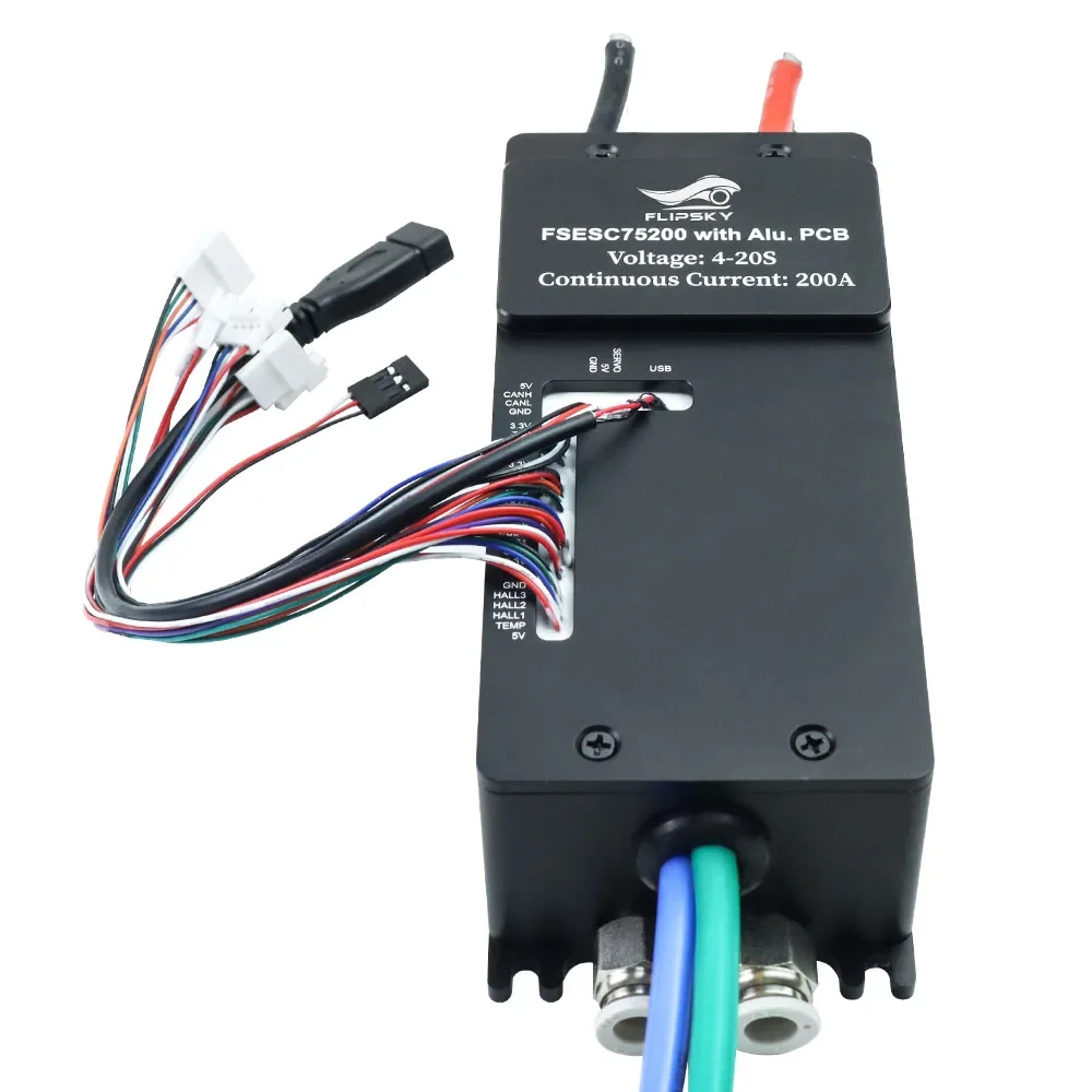 Flipsky 84V 300A الحد الأقصى 75200 VESC ESC تبريد المياه مع Alu PCB للقتال روبوت ركوب الأمواج AGV روبوت دعم UART