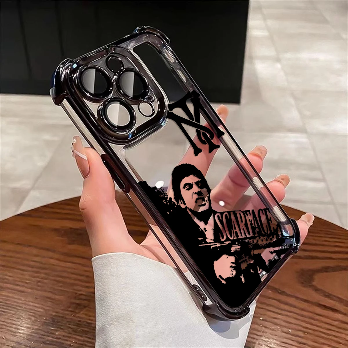 Film Scarface Phone Case For iPhone 16 15 14 13 12 11 Pro Max X XR XSMax 7 8 Plus Shockproof Clear Armor Cover