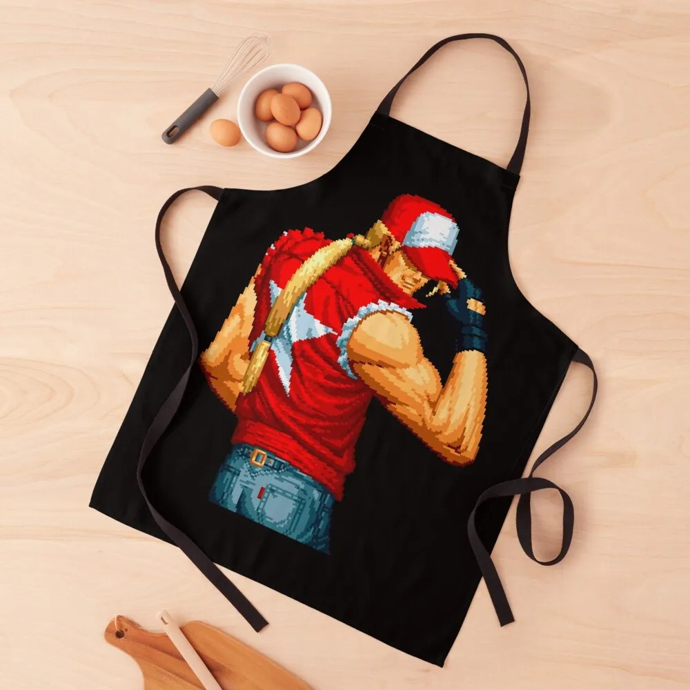 

KOF 94 INTRO TERRY BOGARD Apron man chef uniform kitchen clothes for men Apron