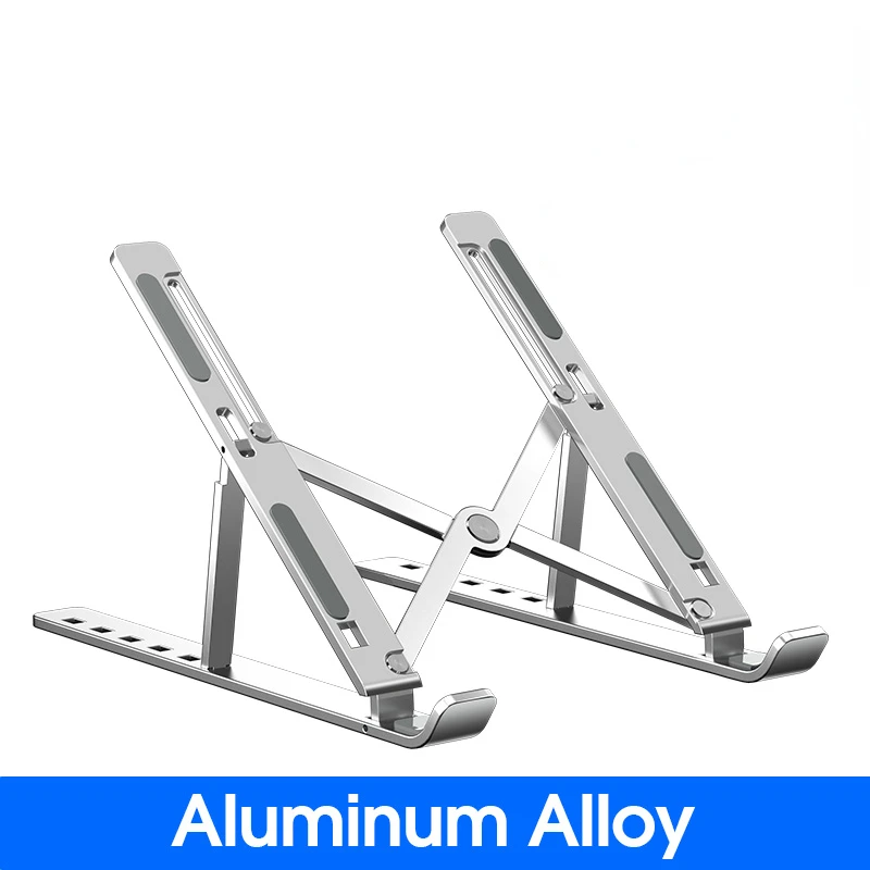 

Aluminum Alloy Laptop Holder Stand Adjustable Foldable Portable for Notebook Computer Bracket Lifting Cooling Holder Non-slip