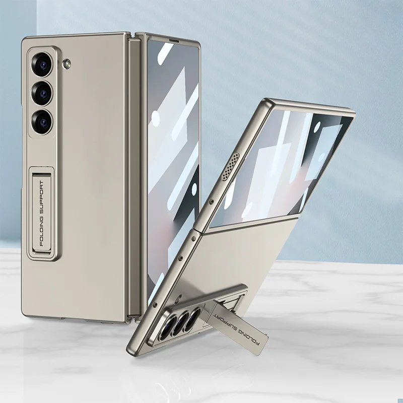 

Galaxy Z Fold6 пластиковый жесткий чехол для телефона с кронштейном для Samsung Galaxy Z Fold6 5G стальная пленка противоударный защитный чехол