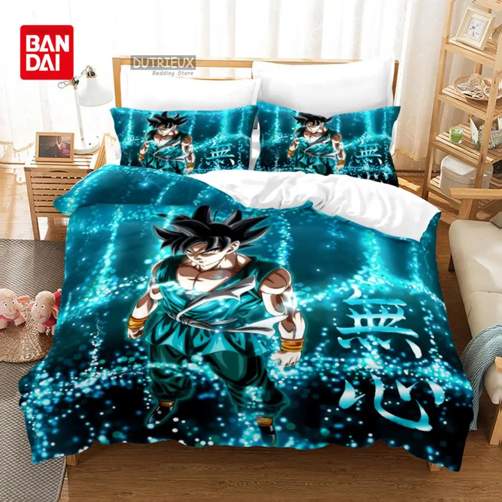 Dragon Ball Animação Conjunto de cama infantil, capa de edredão, fronha, solteiro, gêmeo, duplo, completo, rainha, king size, decoração do quarto, Goku