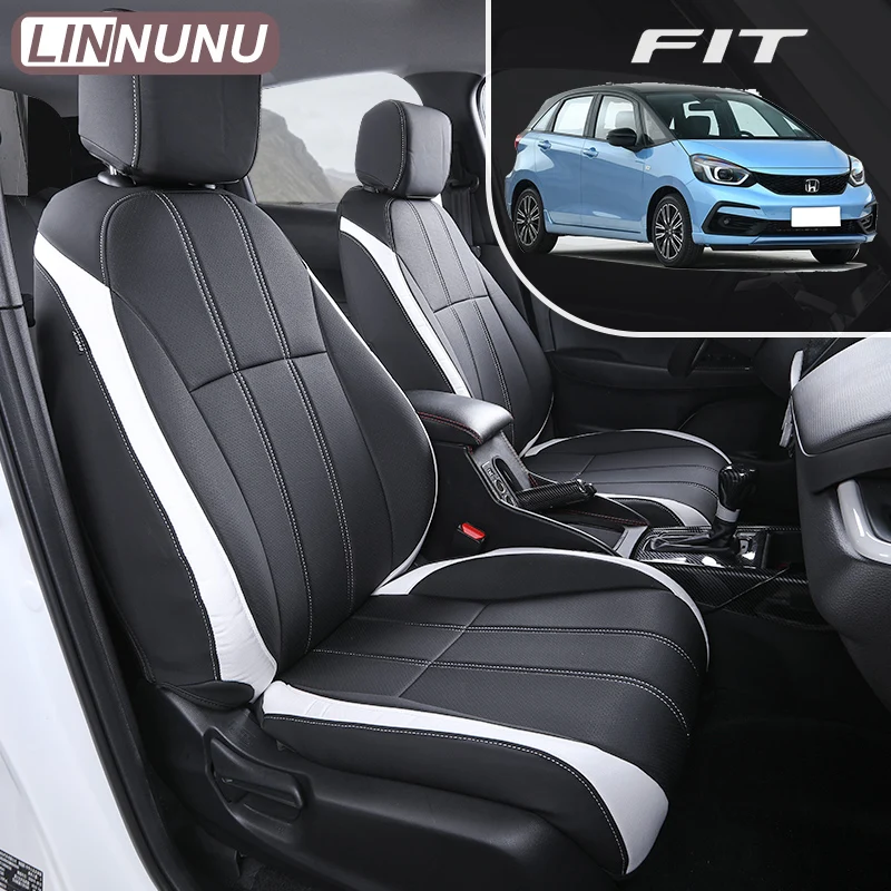 

LINNUNU Car seat cover For Honda Fit GR9 Jazz 2021 2022 2023 2024 full coverage enclosed cushion leather protection accessories