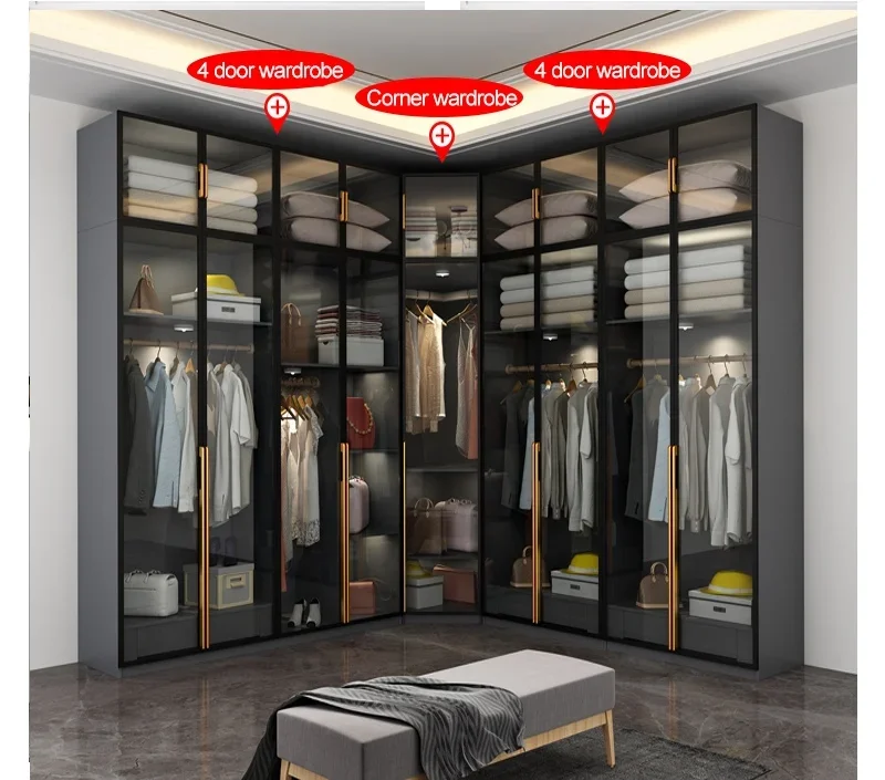

# Hot Balom Contemporary Design Solid Wood Bedroom Wardrobe
