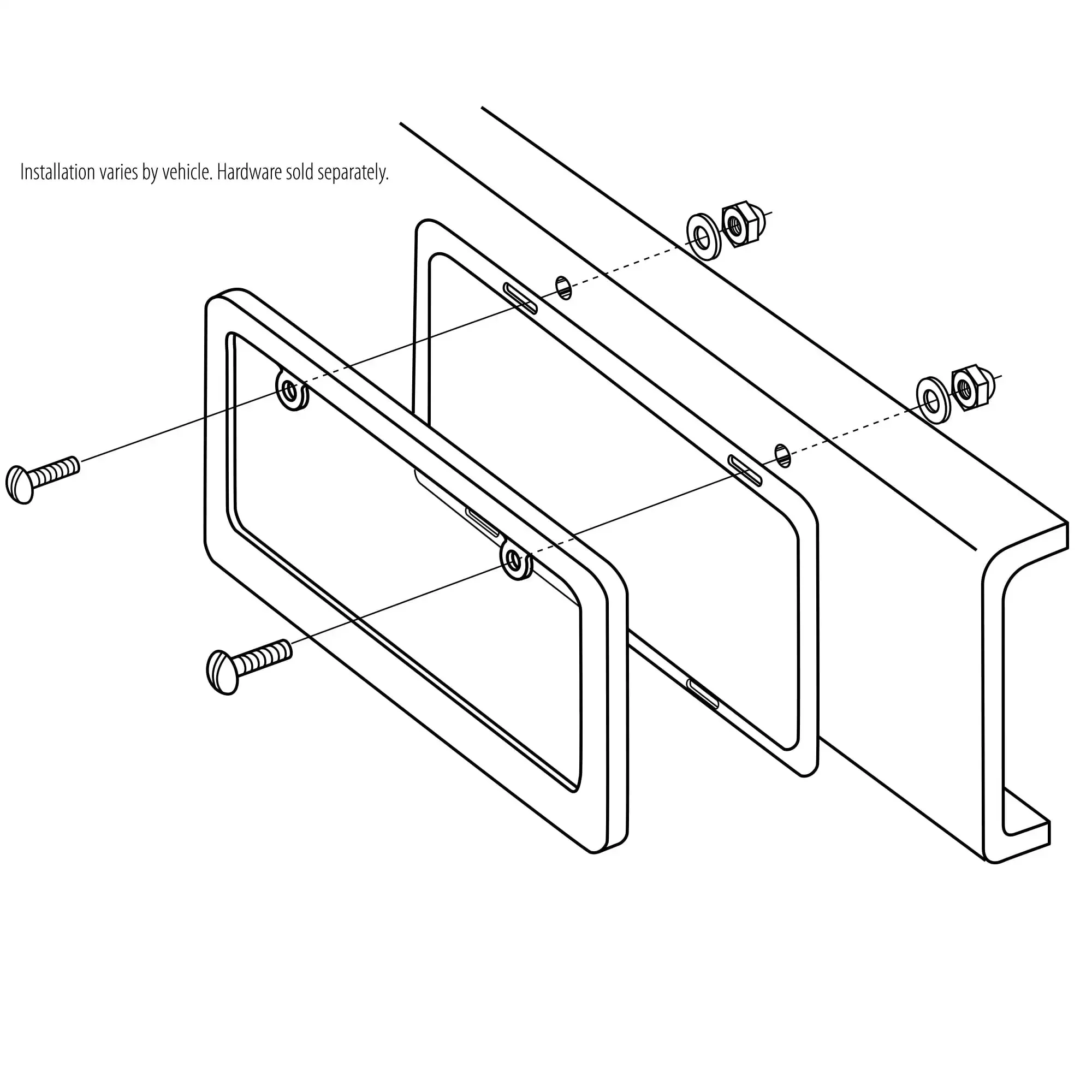 กรอบป้ายทะเบียนโลหะโครเมียมสากล, คาเมเลี่ยน,ติดตั้งง่าย
