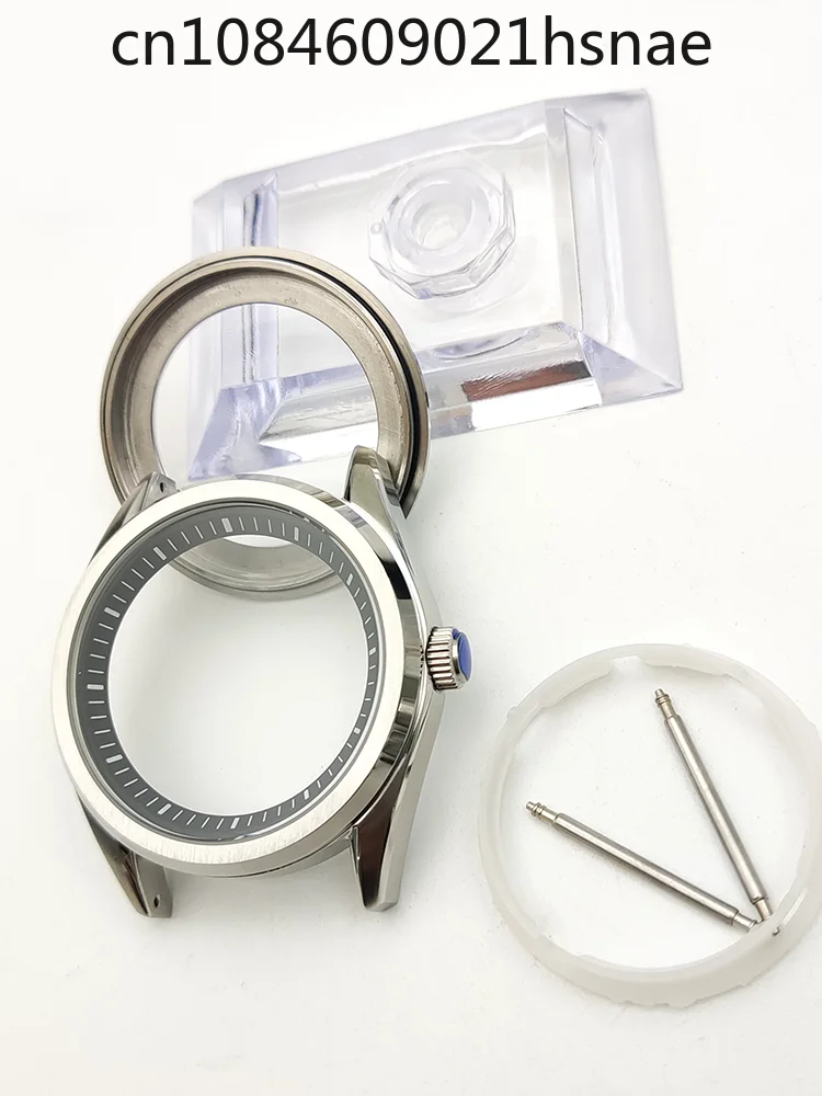 Assembled watch accessories Stainless steel abalone watch case, suitable for Seiko NH35/36/4R movement, men's case