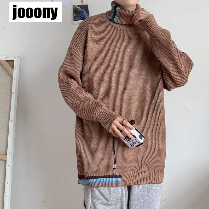 

Men's Round Neck Pullover Autumn Winter Loose Woolen Knitted Sweater Baggy Tops Fashion solid All-Match Trend Streetwear