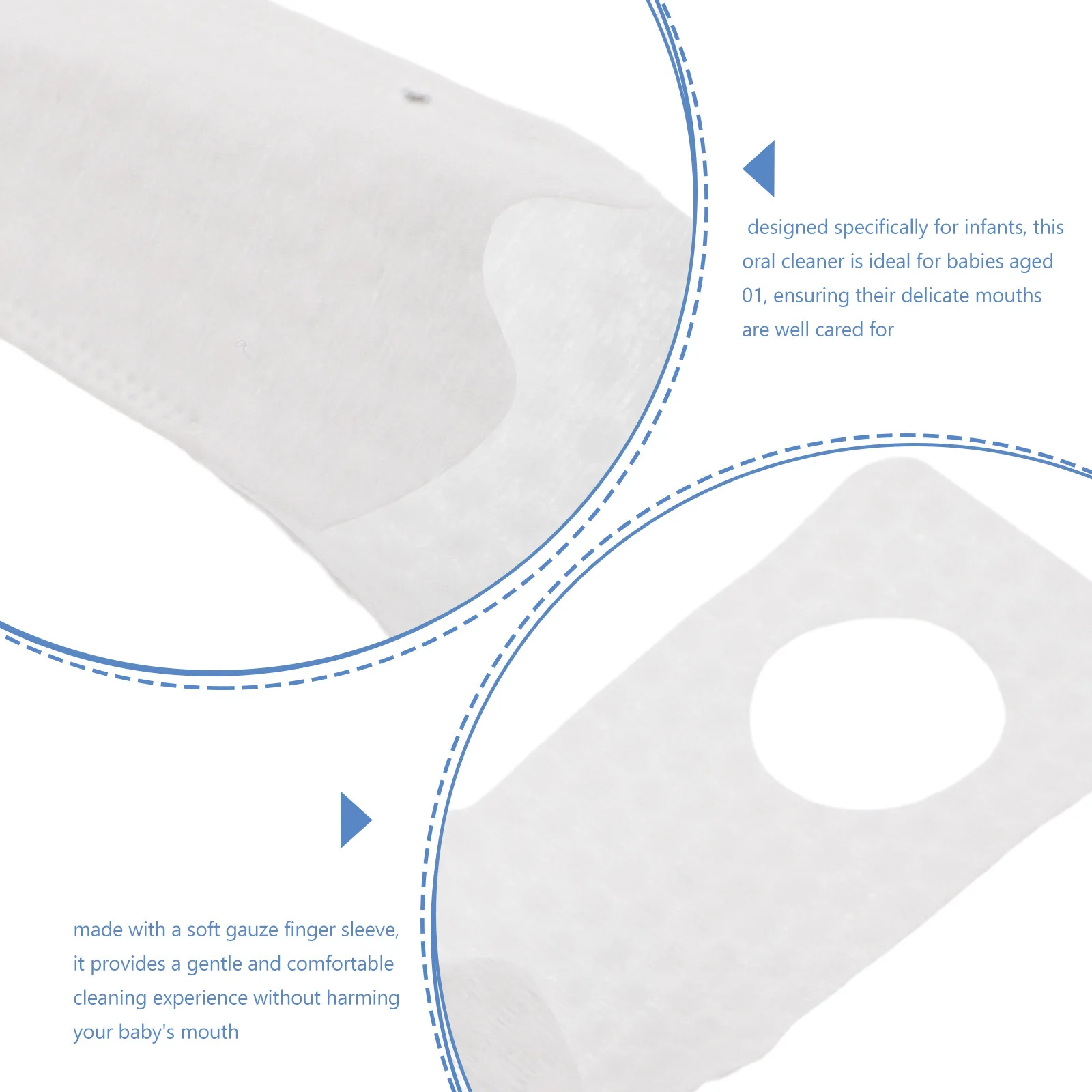 32 قطعة منظف فم الطفل لينة الشاش إصبع فرشاة الأسنان الرضع الفم تنظيف الوليد المحمولة فرشاة الفم