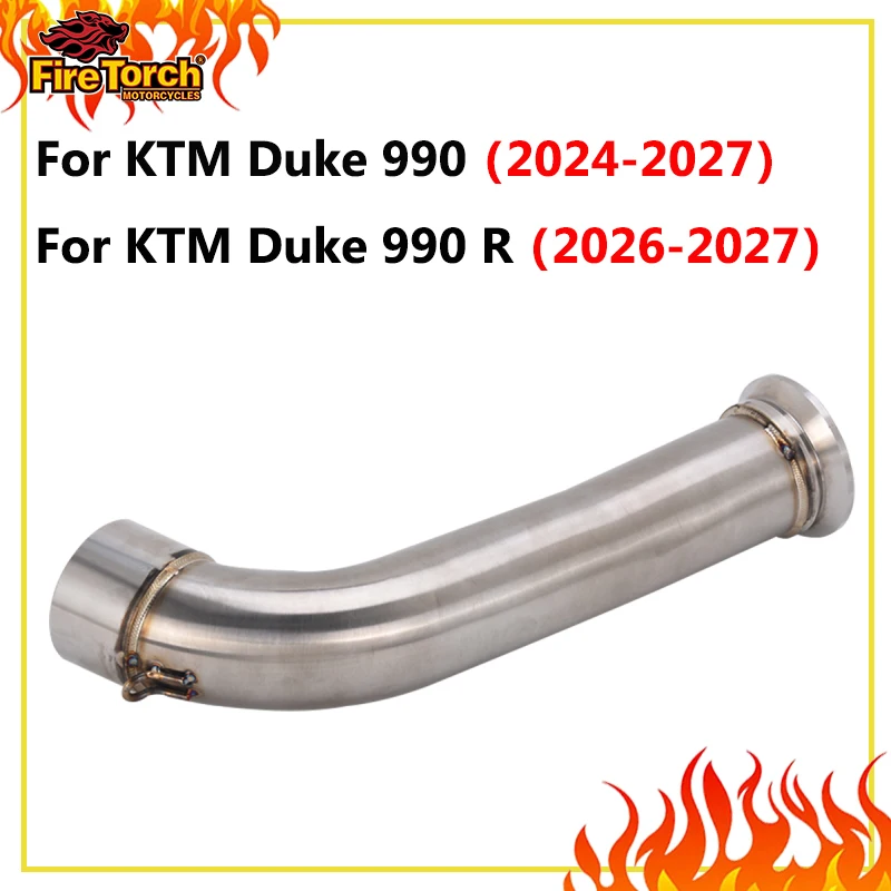 For KTM Duke 990 2024-2027 For KTM Duke 990 R 2026-2027 Motorcycle Exhaust Escape Connect Original Muffler Modify Mid Link Pipe