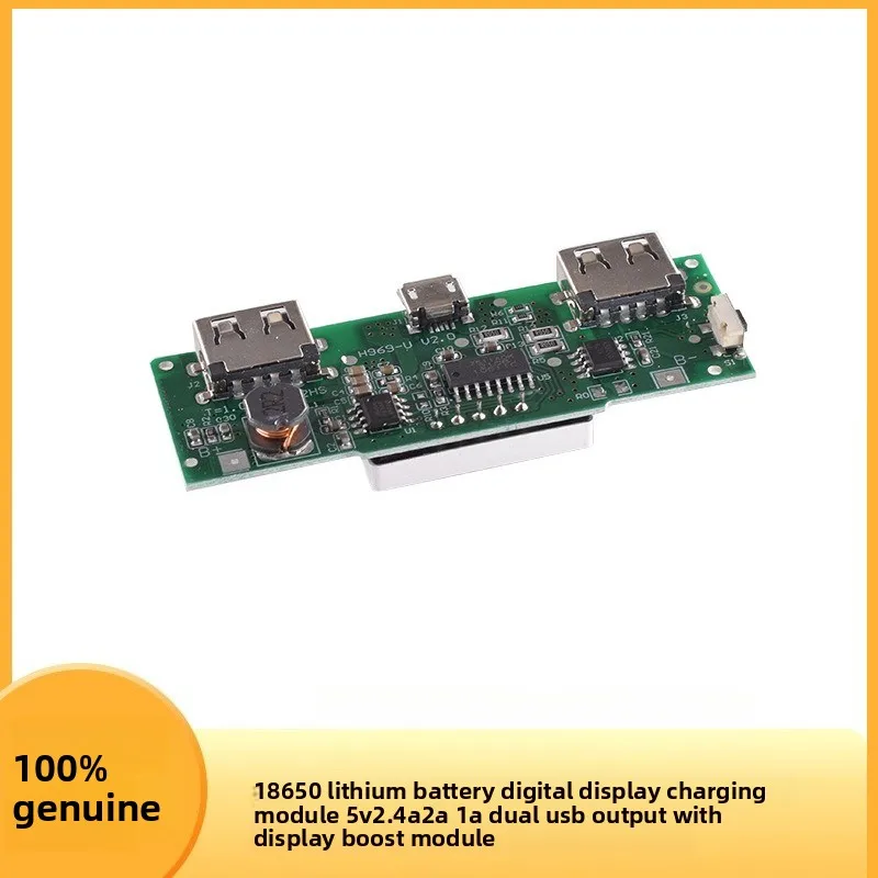 18650 Battery Digital Display Charging Module 5V2.4A Dual USB Output with Boost Module